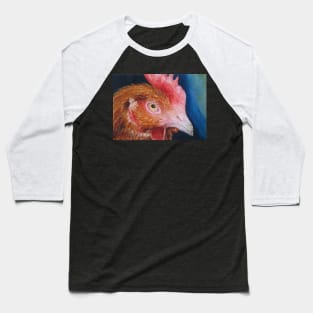 Chookie Watercolour Painting Baseball T-Shirt